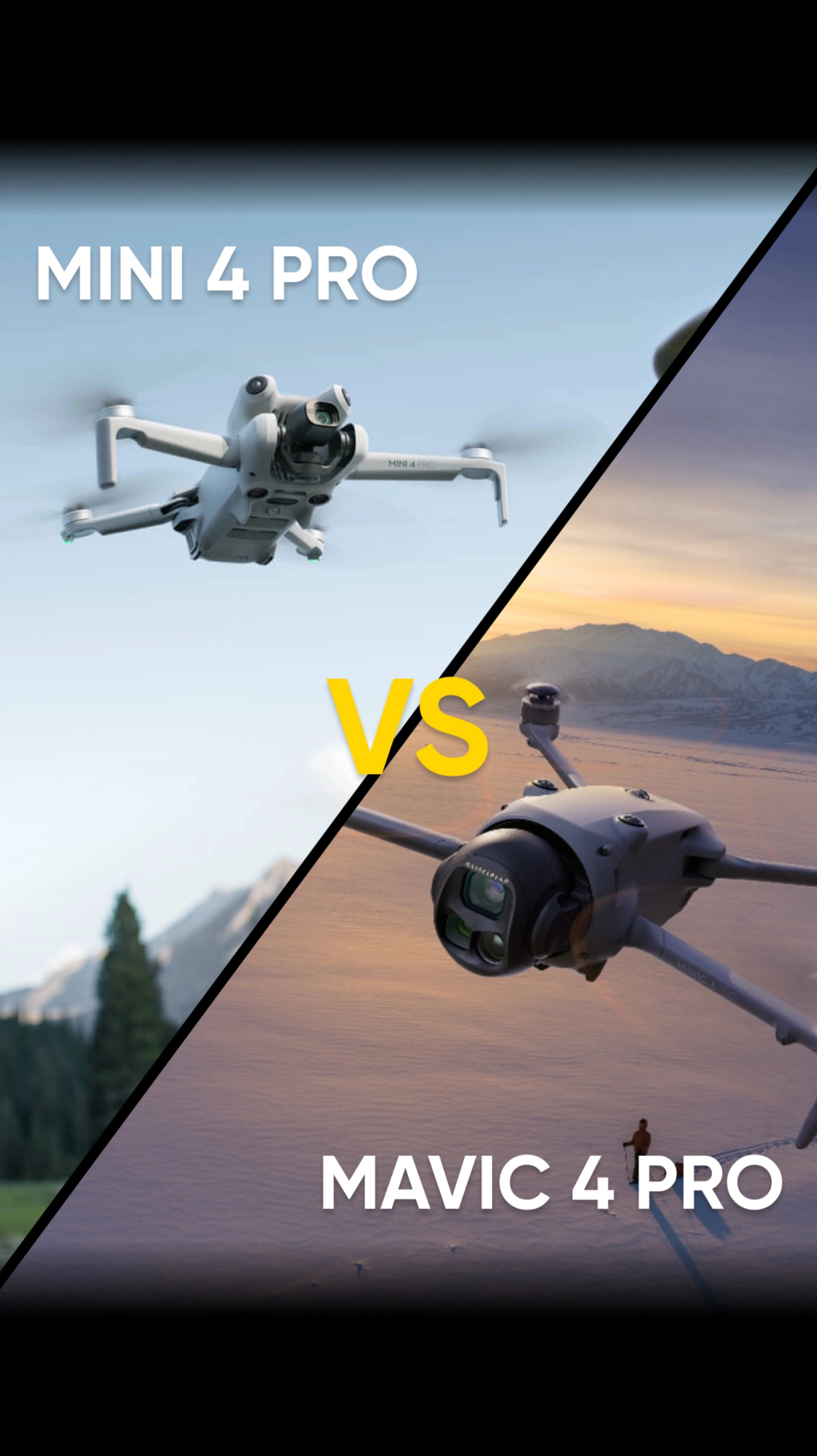 DJI Mavic 4 Pro VS DJI Mini 4 Pro - сравниваем флагман в мире дронов и мини в топовой версии