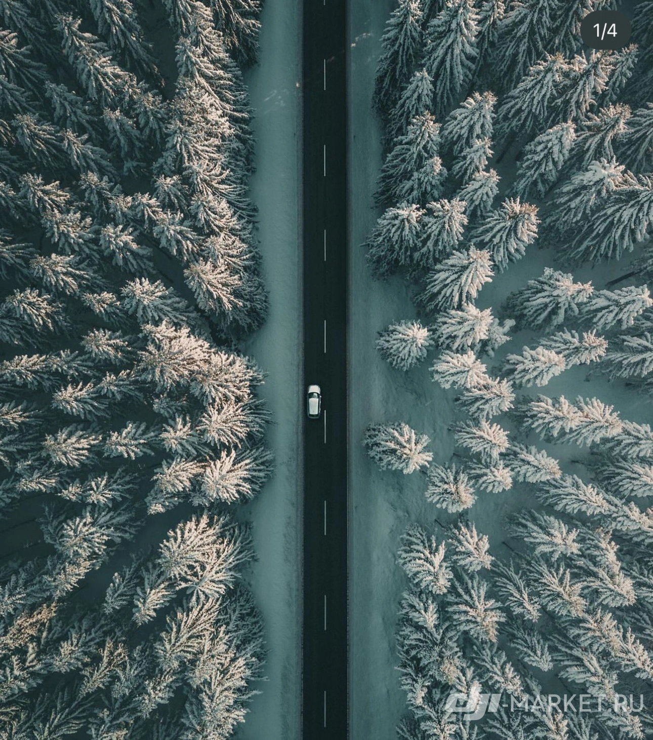 Завораживающие зимние фотографии, сделанные при помощи квадрокоптера DJI🌲✨