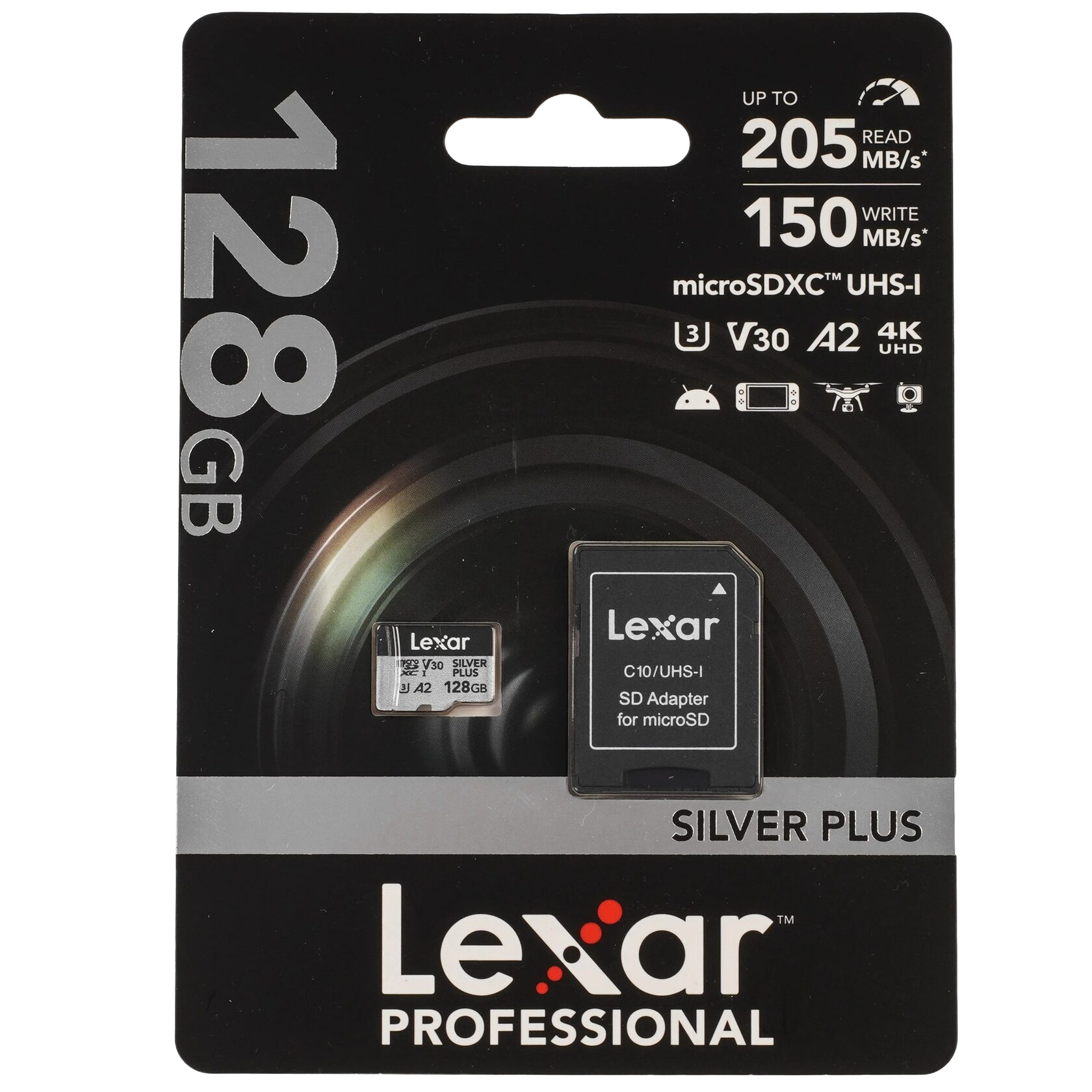 Карта памяти Lexar Professional SILVER PLUS microSDXC 128 ГБ