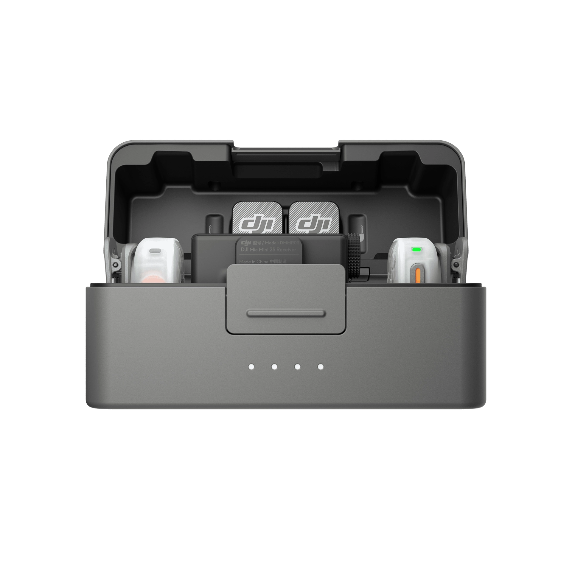 DJI Mic Mini 2S — официальный вид комплекта 2 TX + 1 RX с зарядным кейсом